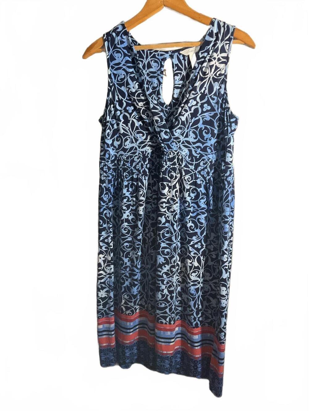Soma Sleeveless Empire Waist Paisley Print Nightgown Small